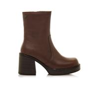 MTNG Botines de tacón Mujer Botines de tacón New Oasis 59800 Mujer | De Piel, con Interior Piel, caña Alta y Punta Redonda | Botines de tacón Casual | Cierre con Cremallera | 58635 | Testa