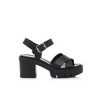 MTNG Sandalias de Bloque Mujer Sandalias de Bloque Saba 58864 Mujer | Sandalias de Bloque Tira de Tobillo | Cierre con Hebilla | 45002 | Negro