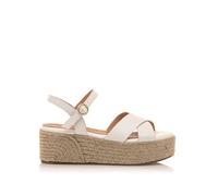 MTNG Sandalias de cuña Mujer Sandalias de cuña AMAD 51924 Mujer | Sandalias de cuña Casual | Cierre con Hebilla | 56639 | Blanco