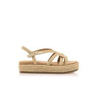 MTNG Sandalias de cuña Mujer Sandalias de cuña Amelie 51261 Mujer | Sandalias de cuña Casual | Cierre con Hebilla | 56764 | Champagne_Oro