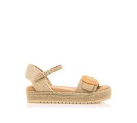 MTNG Sandalias de cuña Mujer Sandalias de cuña Amelie 59606 Mujer | Sandalias de cuña Casual | Cierre con Hebilla | 57493 | Beige