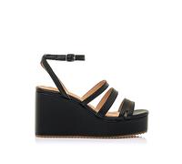 MTNG Sandalias de cuña Mujer Sandalias de cuña LOU 53410 Mujer | Sandalias de cuña Casual | Cierre con Hebilla | 54560 | Negro