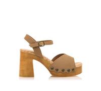 MTNG Sandalias de tacón Mujer Sandalias de tacón Coyote 53903 Mujer | De Piel, con Interior Piel y Punta Redonda | Sandalias de tacón Casual | Cierre con Hebilla | 57250 | Marron