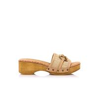 MTNG Sandalias de tacón Mujer Sandalias de tacón Elois 50545 Mujer | Sandalias de tacón Casual | sin Cierre-Abiertos | 54781 | Beige