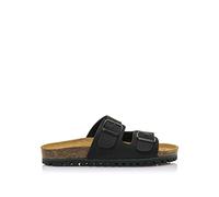 MTNG Sandalias Hombre Sandalias Adam 84716 Hombre | De Piel, con Interior sintético y Punta Redonda | Sandalias Casual | sin Cierre-Abiertos | 52010 | Negro