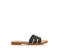 MTNG Sandalias Planas Mujer Sandalias Planas Maria 54500 Mujer | Sandalias Planas Casual | sin Cierre-Abiertos | 59636 | Vamp Negro 251