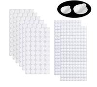 MtnLaur Puntos Adhesivos Redondos 10 mm, 20 mm, 606pcs Puntos Adhesivo Doble Cara Redondo, Cinta de Puntos Autoadhesiva de Gancho y Bucle, Adhesivo Redondo para Aula, Oficina, Hogar