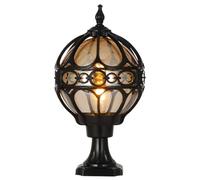 MTNROO Farola Esférica De Estilo Europeo Lámpara Columna Moderna De Color Latón Iluminación Pie Con Pantalla De Cristal Color Tostado Faro Columna Tradicional Personalizado Para Exteriores