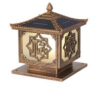 MTNROO Farolas Solares Para Exteriores Lámpara Columna Moderna Regulable Lámpara Poste De Aluminio Fundido A Presión Faro Suelo Cuadrado Impermeable Para Exteriores Stigma Para Patio, Parque, Pasillo,