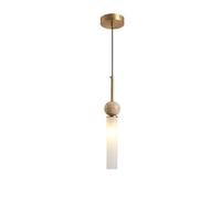 MTNROO Lámpara Colgante Esférica Piedra Caliza Amarilla Araña Con Pantalla Cristal Lámpara Colgante Rectangular G9 Un Solo Cabezal Luminaria Techo Tubular Estilo Wabi-sabi Para Sala Estar Comercial