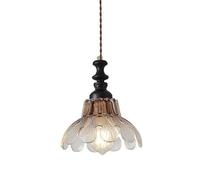 MTNROO Lámparas Colgantes Estilo Medieval Lámpara Colgante Metal Una Sola Cabeza Lámpara Araña Techo Hueca Cristal Transparente Pequeña Luminaria Colgante Una Sola Cabeza E27 para Pasillo, Dormitorio