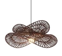 MTNROO Lámparas Colgantes Ratán Con Formas Creativas Lámpara Araña Tejida A Mano Con Cuerda De Cáñamo Lámpara Colgante Personalizada Con Forma De Mariposa Lámpara Techo Grande Colores Primarios