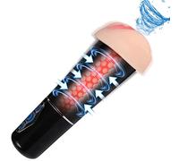 Mtoys Mästûrbạdór Ręạlīștạ, Silicona a prueba de agua, Recargable, Māstừrbádøres para Hőmbręs, Mastǔrbadør máscừlino elëctrico 10 Modos Jûgûętęs Sęxúàlęs 08