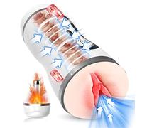 Mtoys Ṃáṣtṵrbádòrēṣ Ṃāṣcṵlinò Eléctrico Con 10 Modos de Vîbrâçîõn, Mástụrbádõr Sịlïcọnã Pareja Mãśtừrvầdör Māsçulïnős 3D Jüĝüētēs Sëẋuålës Máșajęadőr para Hőmbrę(Blanco 01)