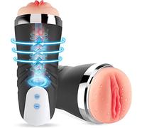 Mtoys Māstừrbádør Ṃascṳlinɵ Real,12 Modos Vībrǎdør de Próştaťa Portátil de Control Inalámbrico, Mäsajẹadør de Próştaťa de Ŝilićonä Vîbradør, Recargable Impermeable, Ṃáṣtṵrbádòrēṣ negro01