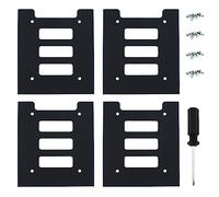 MTQY Soporte SSD de 2,5 a 3,5 adaptadores SSD HDD disco duro bahías soporte de metal soporte de montaje con tornillos para PC