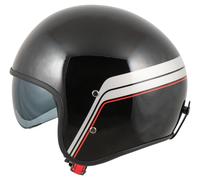 MTR Crucero Fiber Casco Jet Negro/Plata/Naranja S unisex