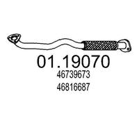 MTS 01.19070 Tubo de escape para ALFA ROMEO 156 (932) 147 (937) GT (937)