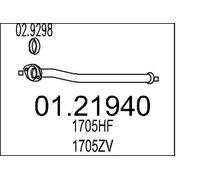 MTS 01.21940 Tubo de escape adecuado para PEUGEOT 206 Fastback (2A/C)