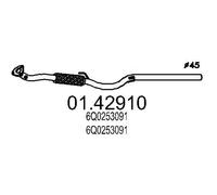 MTS 01.42910 Tubo de escape para VW Polo IV Hatchback (9N, 9A)