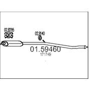 MTS 01.59460 Silenciador intermedio Silenciador Intermedio Silencioso intermedio Silenciador central