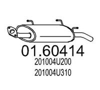 MTS 01.60414 Silenciador trasero para NISSAN ALMERA TINO (V10)