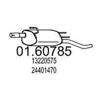 MTS 01.60785 Silenciador trasero para OPEL COMBO Tour Combo C Furgoneta