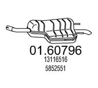 MTS 01.60796 Silenciador trasero para OPEL Zafira B (A05)