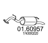 MTS 01.60957 Silenciador trasero para TOYOTA Yaris Hatchback (P9)