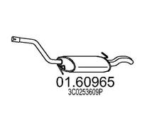 MTS 01.60965 Silenciador trasero para VW Passat B6 Variant (3C5) Passat CC (357)
