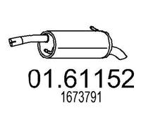 MTS 01.61152 Silenciador trasero para FORD Fiesta Mk6 Hatchback