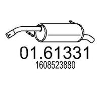 MTS 01.61331 Silenciador trasero adecuado para PEUGEOT 208 I Hatchback (CA, CC)