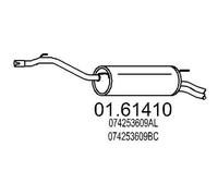 MTS 01.61410 Silenciador trasero para VW Transporter T4 Bus