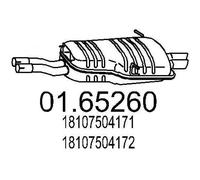 MTS 01.65260 Silenciador trasero para BMW 3 Sedán (E46) 3 Touring (E46)