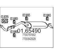 MTS 01.65490 Silenciador trasero