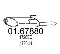 MTS 01.67880 Silenciador trasero adecuado para PEUGEOT 406 Break (8E/F)