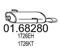 MTS 01.68280 Silenciador trasero adecuado para PEUGEOT 206 Fastback (2A/C)