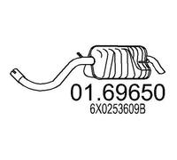 MTS 01.69650 Silenciador trasero para VW Lupo / Lupo 3L (6X1, 6E1)