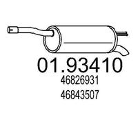 MTS 01.93410 Silenciador trasero para FIAT Doblo Familiar (119, 223) Doblo Cargo
