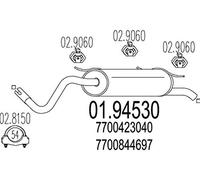 MTS 01.94530 Silenciador trasero
