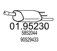 MTS 01.95230 Silenciador trasero para OPEL Corsa B Hatchback (S93)