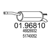 MTS 01.96810 Silenciador trasero para FIAT Doblo Familiar (119, 223) Doblo Cargo