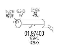 MTS 01.97400 Silenciador trasero