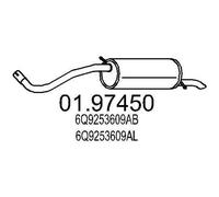 MTS 01.97450 Silenciador trasero para VW Polo IV Hatchback (9N, 9A) para SKODA