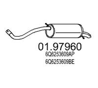 MTS 01.97960 Silenciador trasero para VW Polo IV Hatchback (9N, 9A)