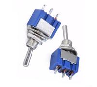 MTS-103 SPDT - Juego de 10 interruptores de palanca de 3 pines, 6 A, 125 VCA, encendido y apagado para montaje en panel e integración de dispositivos