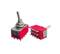 MTS-403 Red 4PDT ON-OFF-ON 12 pins Power Button 3 positions 2A/250VAC 6A 125VAC Rocker Toggle Switch MQXFCZUX(50PCS)