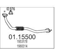 MTS Company 01.15500 Tubo de escape