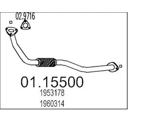 MTS Company 01.15500 Tubo de escape