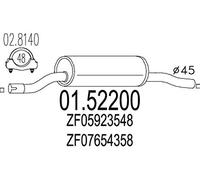 MTS Company 01.52200 Silenciador posterior
